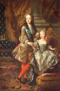 Fransa Kralı XV. Louis'nin Portresi (Versailles 1710-1774) İspanya Kralı Mariana Victoria, İspanya Kralı Infanta (Madrid) ile