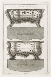 Dressers farklı çizim kitabı by Jean François Cuvilliés