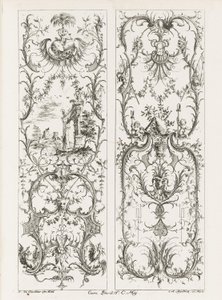 İki Dikey Panel by Jean François Cuvilliés