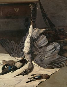 Balıkçıl ile Natürmort, 1867 by Jean Frederic Bazille