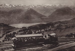 Rigi Kulm istasyonunda (s/b fotoğraf) by Jean Gaberell