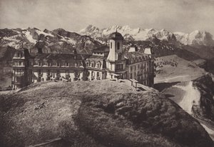 Hotel Rigi Kulm, Bernese Alpleri manzarası (s/b fotoğraf) by Jean Gaberell