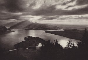 Rigi Kaltbad, Känzeli manzaralı akşam havası (s/b fotoğraf) by Jean Gaberell