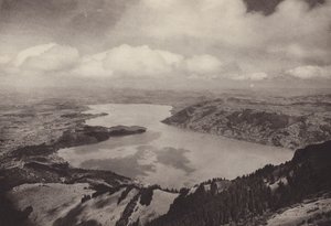 Rigi Kulm, Zug Gölü manzarası (s/b fotoğraf) by Jean Gaberell