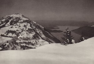 Rigi im Winter (s/b fotoğraf) by Jean Gaberell