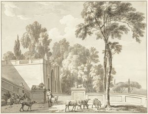Frascati'deki Villa Aldobrandini'deki terasların görünümü by Jean Grandjean