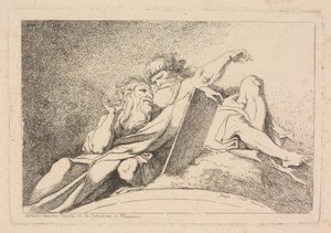 İki Peygamber by Jean Honoré Fragonard after Annibale Carracci