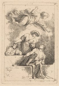 Mezardaki Öğrenciler by Jean Honoré Fragonard after Jacopo Tintoretto