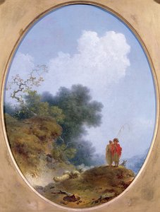 Köylü Kızı Dinlerken Flüt Çalan Bir Çoban, 1765 by Jean Honore Fragonard