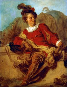Jean Honore Fragonard (1732-1806) tarafından İspanyol tarzında giyinmiş Saint-Non Başrahibi by Jean Honore Fragonard