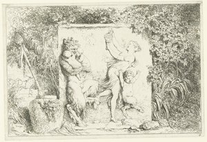 satirlerin dansı Bacchanles (dizi adı) Periler ve Satirler (dizi başlığı) by Jean Honore Fragonard