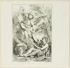 Çölde Hermit Aziz by Jean-Honore Fragonard