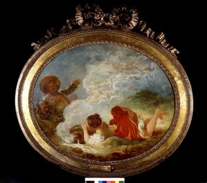 Le Pot au lait, Fragonard, sd. 18. yüzyıl. by Jean Honore Fragonard