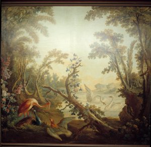 Marteau lounge işareti: kuğu manzarası. Jean Baptiste Huet (1745-1811) ve Jean Honore Fragonard (1732-1806) by Jean Honore Fragonard