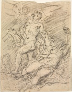 Orpheus ve Eurydice (rekto) by Jean Honore Fragonard