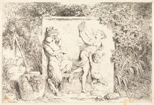 satirlerin dansı by Jean Honore Fragonard