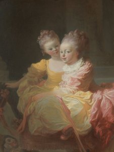 İki Kızkardeş, ca. 1769-70. by Jean Honore Fragonard
