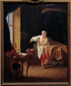 Yazar ve filozof Voltaire (1694-1778) yükselişini sekreteri Collini