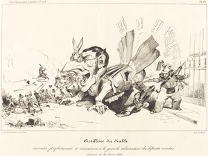 şeytanın topçusu by Jean Ignace Isidore Grandville and Eugène Hippolyte Forest