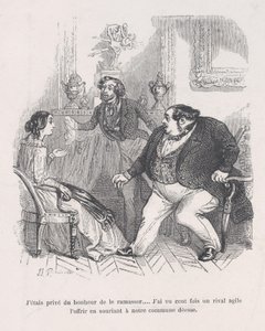 Onu almanın mutluluğundan mahrum kaldım... Yüz kere çevik bir rakip gördüm..., 1843. by Jean Ignace Isidore Gérard