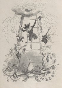 Jérôme Paturot'taki illüstrasyon, Louis Reybaud, Paris, 1846, yaklaşık. 1846. by Jean Ignace Isidore Gérard