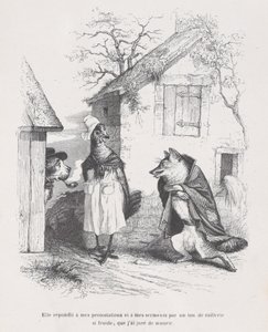 İtirazlarıma ve yeminlerime o kadar soğuk bir alaycı tonla cevap verdi ki yemin ettim ..., yaklaşık. 1837-47. by Jean Ignace Isidore Gérard