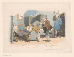 Baron bir mezar kazıcı tarafından getirilir ve Ölüm Mösyö le Baron, talep üzerine? (...) (nesne üzerindeki başlık) Sonsuzluğa Yolculuk (dizi adı) Voyage pour l