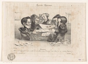 Fransız sansürcülerinin karikatürü Censeurs (nesne üzerine başlık) Parisiens Pittoresques (nesne üzerine seri başlığı) by Jean Ignace Isidore Gérard Grandville