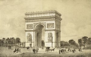 LArc de Triomphe, Paris, Auguste Bry tarafından oyulmuş