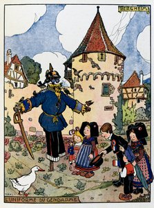 Alsace Heureé; Jandarmanın Bergheim'daki üniforması;