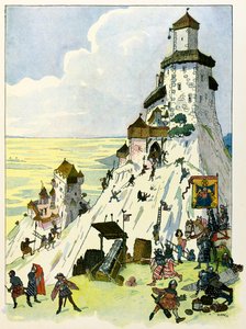 Alsas'ın hikayesi, çocuklara Hansi Amca tarafından Jean Jacques Waltz dit Hansi (1873-1951) tarafından anlatılıyor, özel koleksiyon: Siege du chateau D'Ortenberg 1293; Dikkat! Bu çalışmanın kullanımı, üçüncü taraf yetkilendirme talebine veya ek ücr