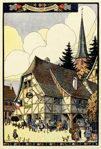 Üç renkli cennet; Dannemarie 1917'de Auberge de la sazan