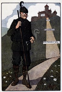 Vogesen Bilder (Vosges'in görüntüleri); Almanlar tarafından restore edildikten sonra Yukarı Koenigsbourg kalesi