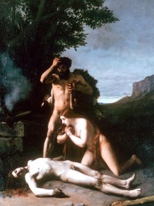 Adem ve Havva Habil'in Bedenini Buluyor, 1858