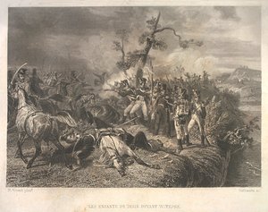 Ostrovno yakınlarında Rus birlikleri ile Fransız süvarileri arasındaki savaş 25-26 Temmuz 1812 by Jean Jacques Outhwaite