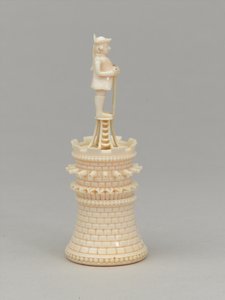 Beyaz kale, satranç taşı, Hindistan, 1820 dolaylarında by Jean Jacques Scherrer
