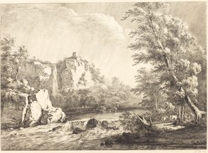 Geçen Fırtına ile Nehir Manzarası by Jean Jacques de Boissieu