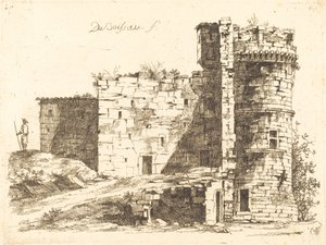Chateau Saint-Chamond, Loire kalıntıları by Jean Jacques de Boissieu