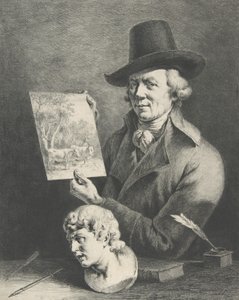İneklerle Otoportre, 1796. by Jean Jacques de Boissieu