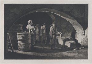 Coopers, 1790 orijinalinin 19. yüzyıl sonu reprodüksiyonu. by Jean Jacques de Boissieu