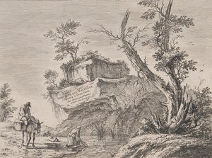 On Manzara Serisinin Başlık Sayfası, 1763. by Jean Jacques de Boissieu