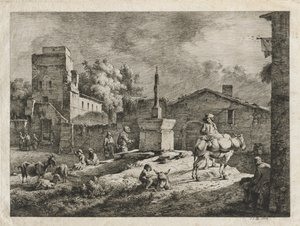 Saint-Andeol'ün görünümü by Jean Jacques de Boissieu