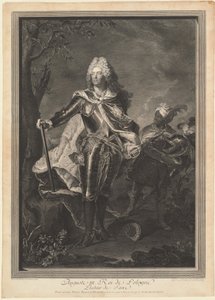 Ağustos III. Polonya Kralı by Jean Joseph Balechou after Hyacinthe Rigaud