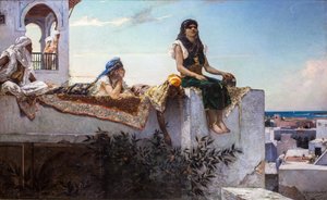 Teraslarda akşam (Fas) by Jean Joseph Benjamin Constant