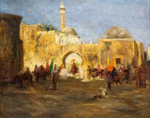 Camiden ayrılmak by Jean Joseph Benjamin Constant