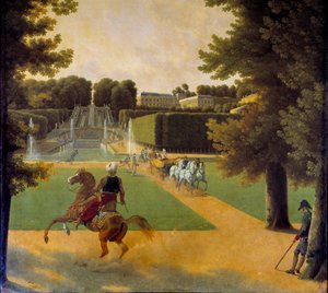 Joseph Bidault (1758-1846) 1808 Paris, Musee Marmottan tarafından Saint Cloud Painting parkta yürüyüş