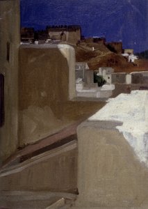 Lecomte du Nouy (1842-1923), Tanca tarafından terasımdan kasbahın (kasbah) görünümü