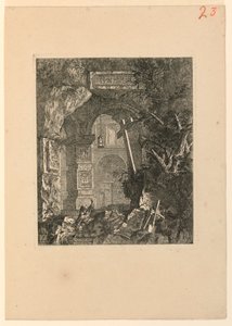 Saint-Francois (?) bir harabeler manzarasında by Jean Laurent Legeay