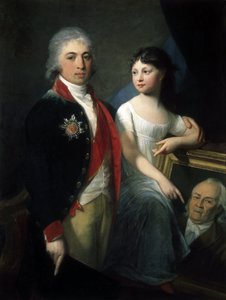 Yazar ve devlet adamı Ivan M. Muravyev-Apostol Kızı ile Portresi (Yazar ve devlet adamı Ivan M. Muravyev-Apostol Kızı ile Portresi) - Boyama Jean Laurent Monnier (1743 veya 1746-1808), tuval üzerine yağlıboya