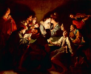 Gece konseri, c.1621/2 (tuval üzerine yağlı boya)